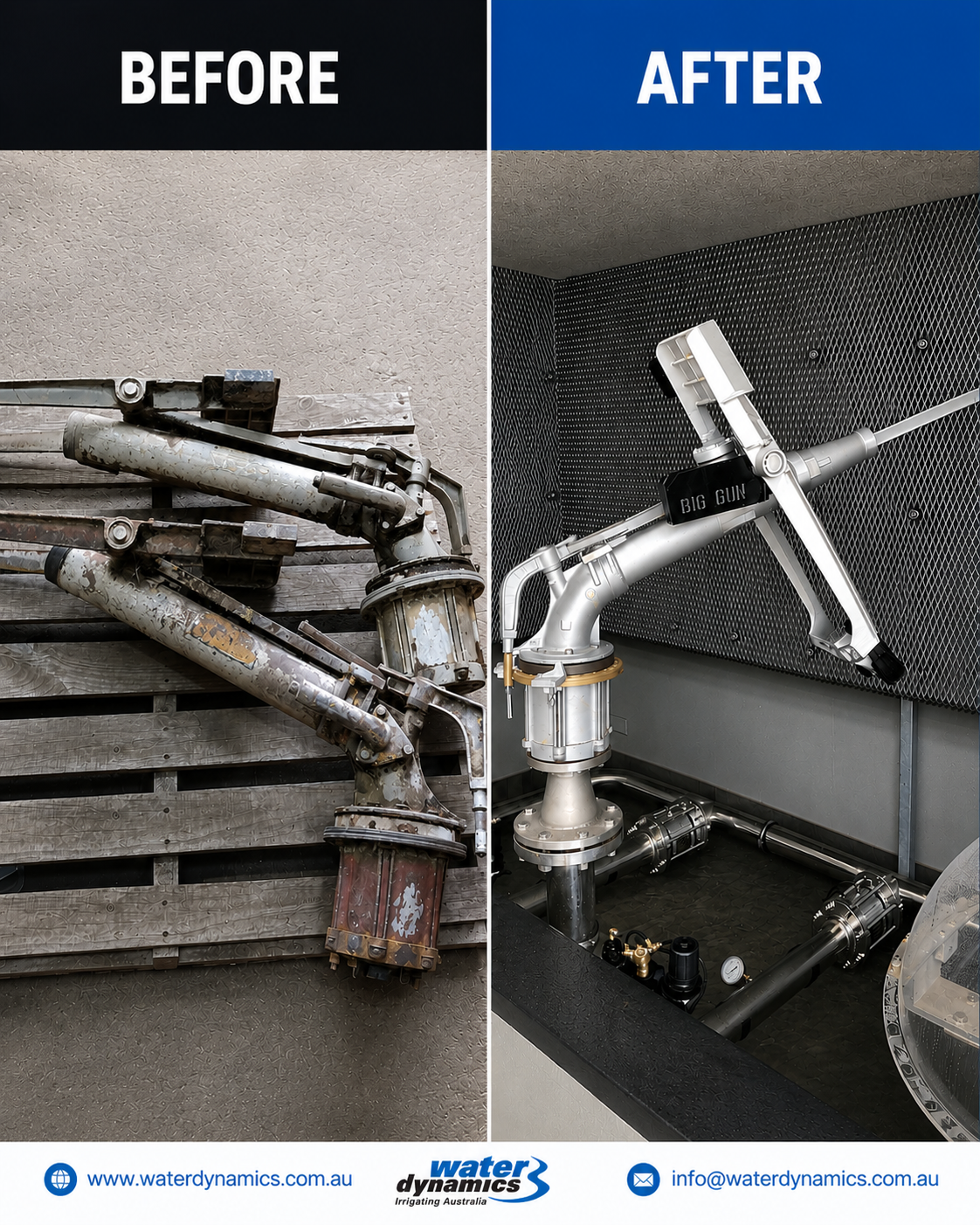 Before and after rebuild comparison